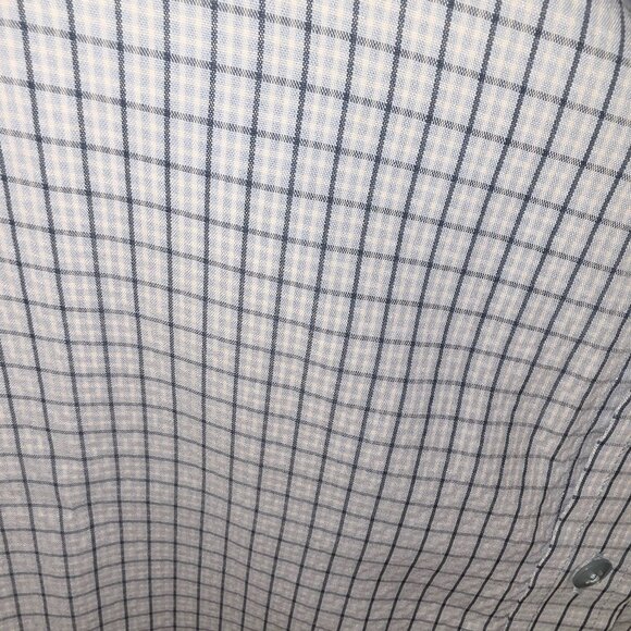 TONY HAWK MENS XXL 65% MODAL 35% POLYESTER BLUE WHITE PLAID SHORT SLEEVE SHIRT - Picture 3 of 9